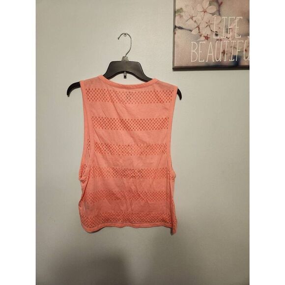 Victoria's Secret Sport VSX Size L Pink Stripe Work Out Lifting Tank Top - Picture 3 of 3